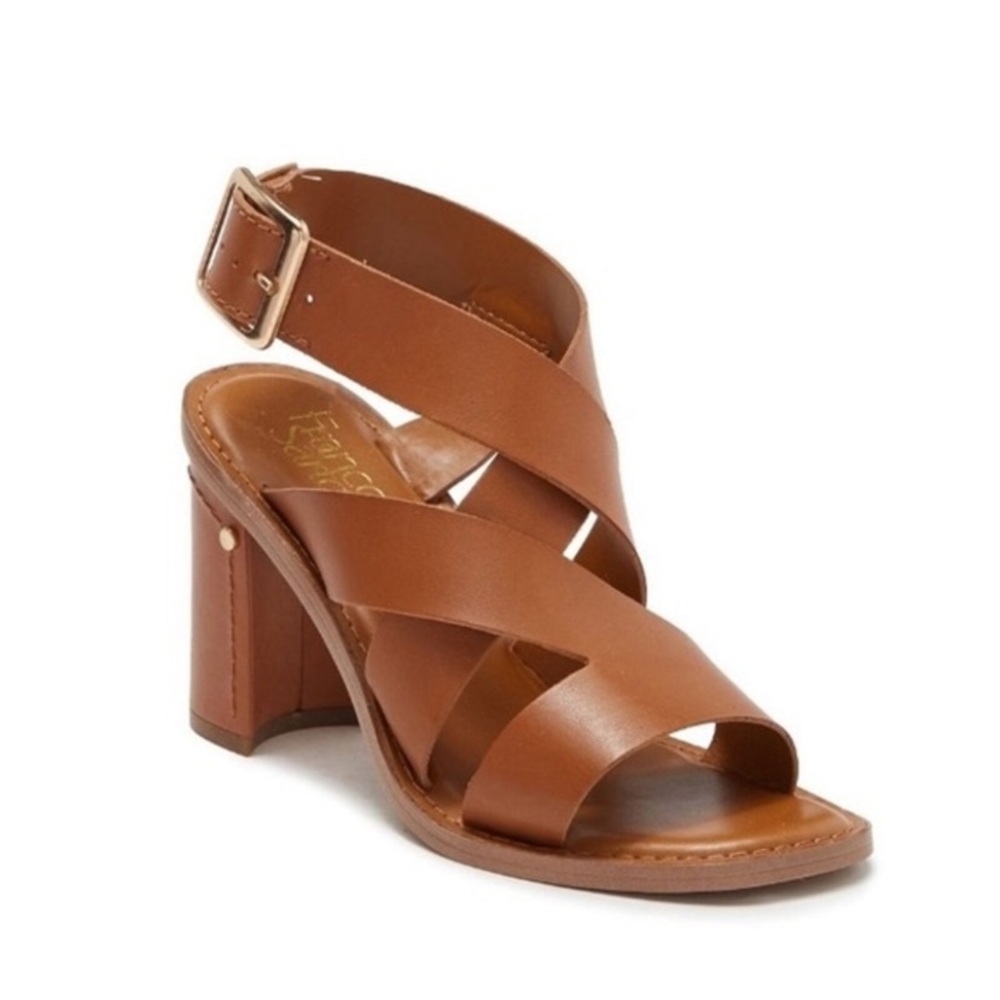 Franco Sarto Cache Block Heel Leather Sandals